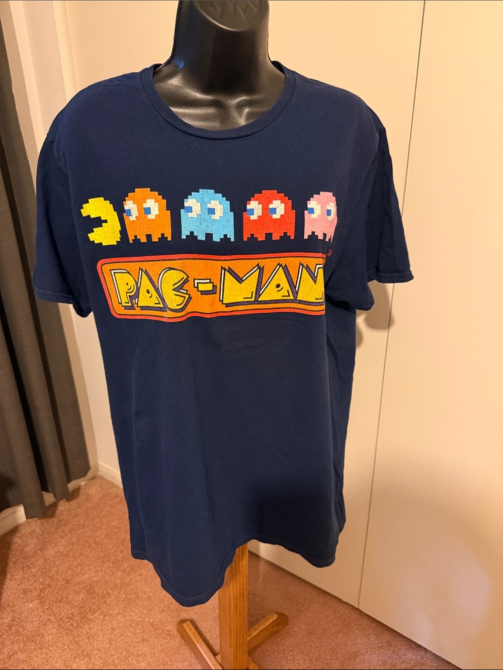 Unisex (men’s) PAC Man Navy T-Shirt